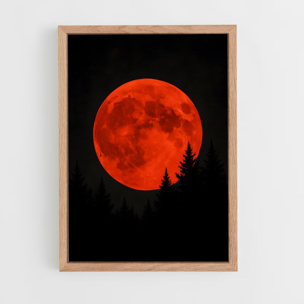 Poster Lune de sang énigmatique – affiche Système solaire (vue 4)